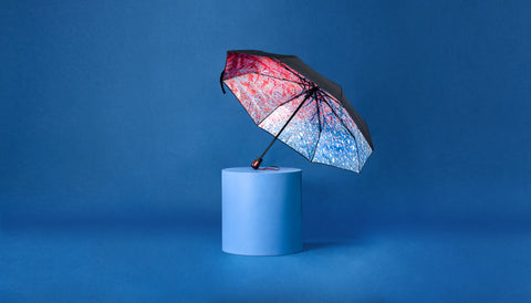Premium Art Umbrella from Sweden / Design paraply från Stockholm / online product available / free delivery / JUST ANOTHER WINTER - compact Art Umbrella, present box - zontjkdesign
