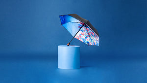 Premium Art Umbrella from Sweden / Design paraply från Stockholm / online product available / free delivery / FLOWERS - compact Art Umbrella, present box - zontjkdesign