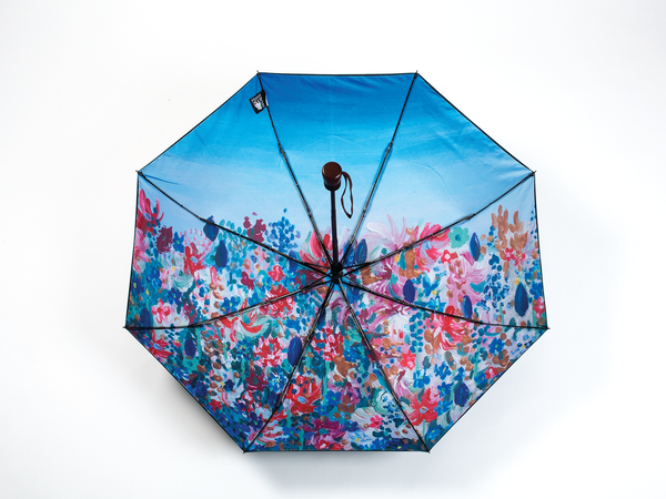 FLOWERS -  Compact Umbrella, Gift Box Included - zontjkdesign