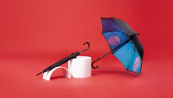 Premium Art Umbrella from Sweden / Design paraply från Stockholm / online product available / free delivery / WE ARE - Straight Art Umbrella - zontjkdesign / BLM / Green Umbrella